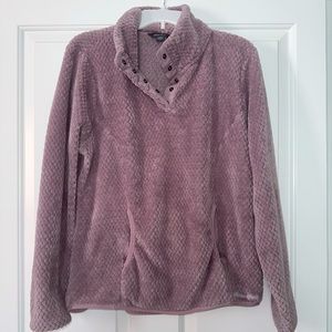 Eddie Bauer Fuzzy Sweatshirt - Purple - Size L
